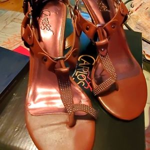 Carlos Santana Obsession size 8 Color is Bark